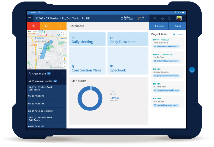Tractics Dashboard for the Office